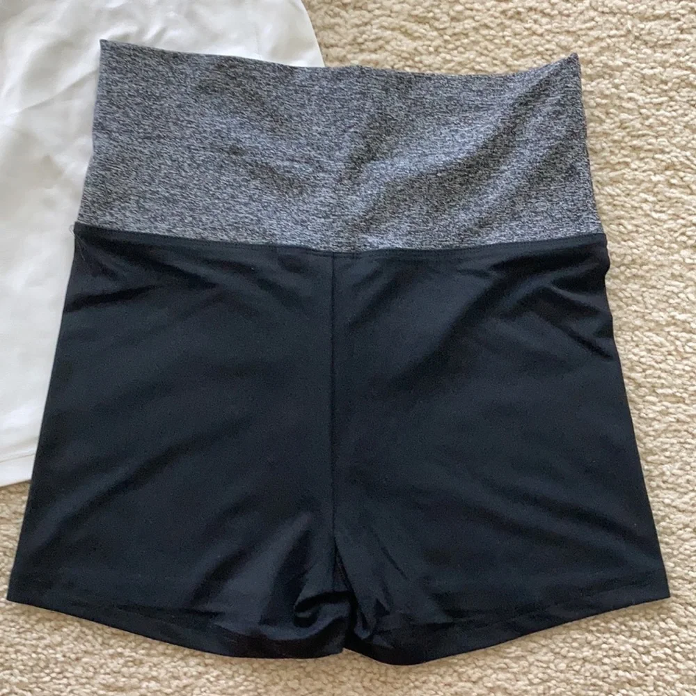 Black & Grey Athletic Shorts - Picture 7 of 9
